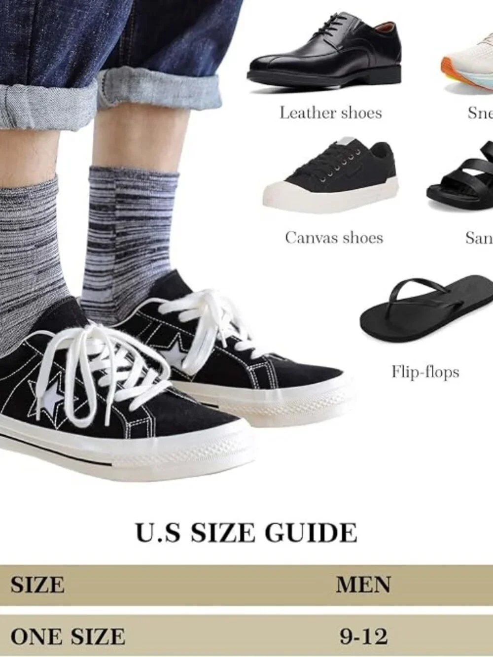 Set of 5 Pairs of Tabi Socks